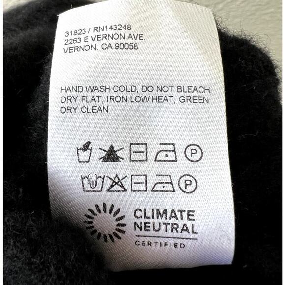 Reformation Austino Cashmere Ribbed Pants Wide Leg Pull On Drawstring MEDIUM - Picture 8 of 8